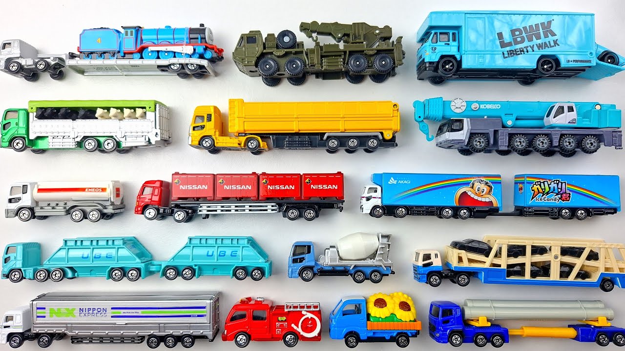 Коллекция игрушечных машинок и грузовиков для детей от Tomica и Hot Wheels | Пожарная машина Team...