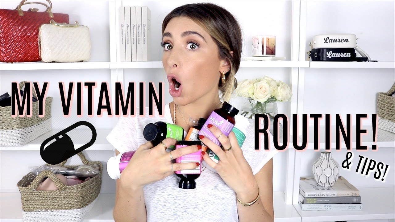 MY VITAMIN COLLECTION & ROUTINE! Beauty & Weight Loss | Lauren Elizabeth