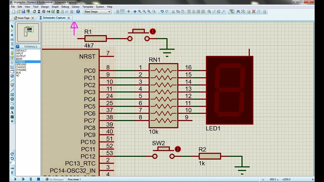 STM32F103R6 7-Segment Display and Switch Example