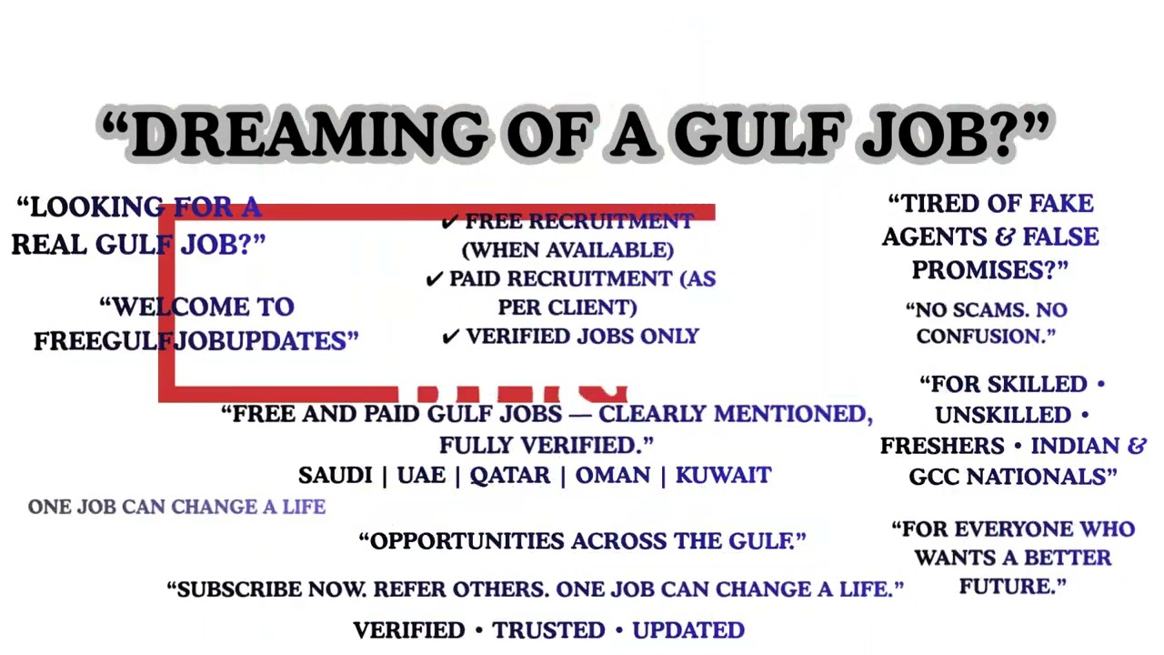 Gulf Jobs 2026 | Free & Paid | Subscribe 🔔