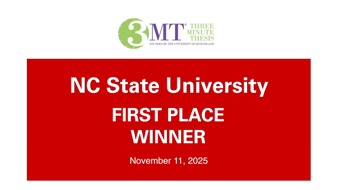 NC State 2025 Three Minute Thesis First-Place Winner, Thomas Thelen
