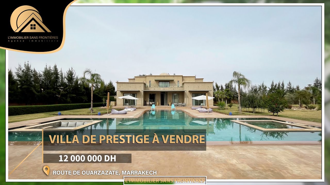 Villa de prestige meublée à vendre, Route Ouarzazate km13 Marrakech