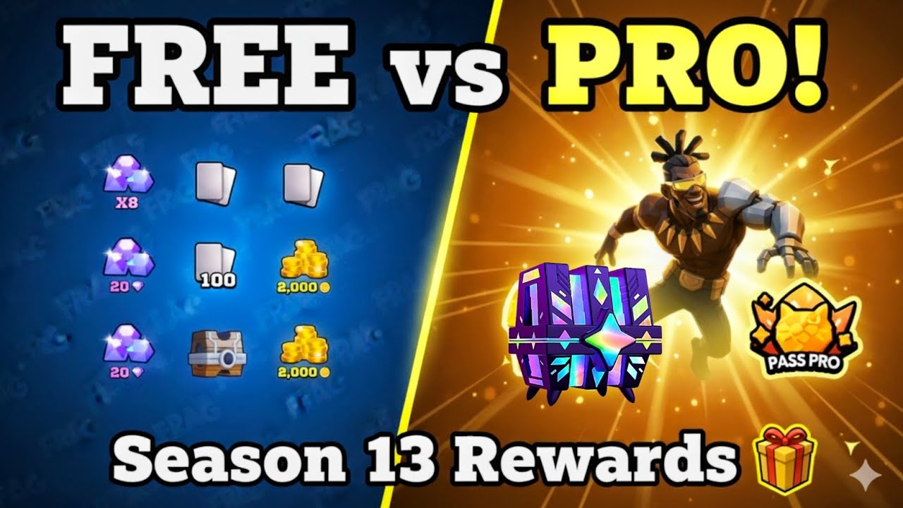 FRAG Season 13 Pass Rewards 🎁 | Free vs Pro vs Prestige