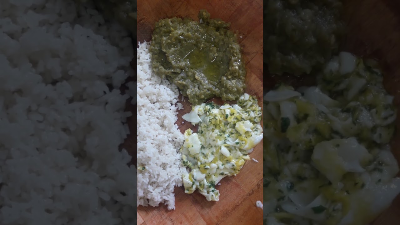 🌶 Slata m&eacute;chouia 🥚🍚 #delicious #tunisia #food #egg #rice #green #chili #卵 #ご飯 #계란 #쌀 #अंडा #चावल