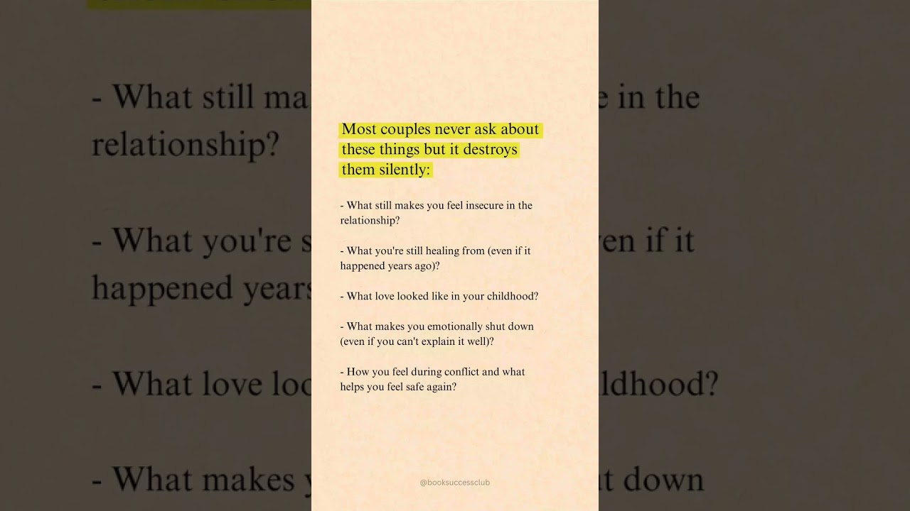 "Questions Every Couple Should Ask – This Can Save Your Relationship ❤️💬"