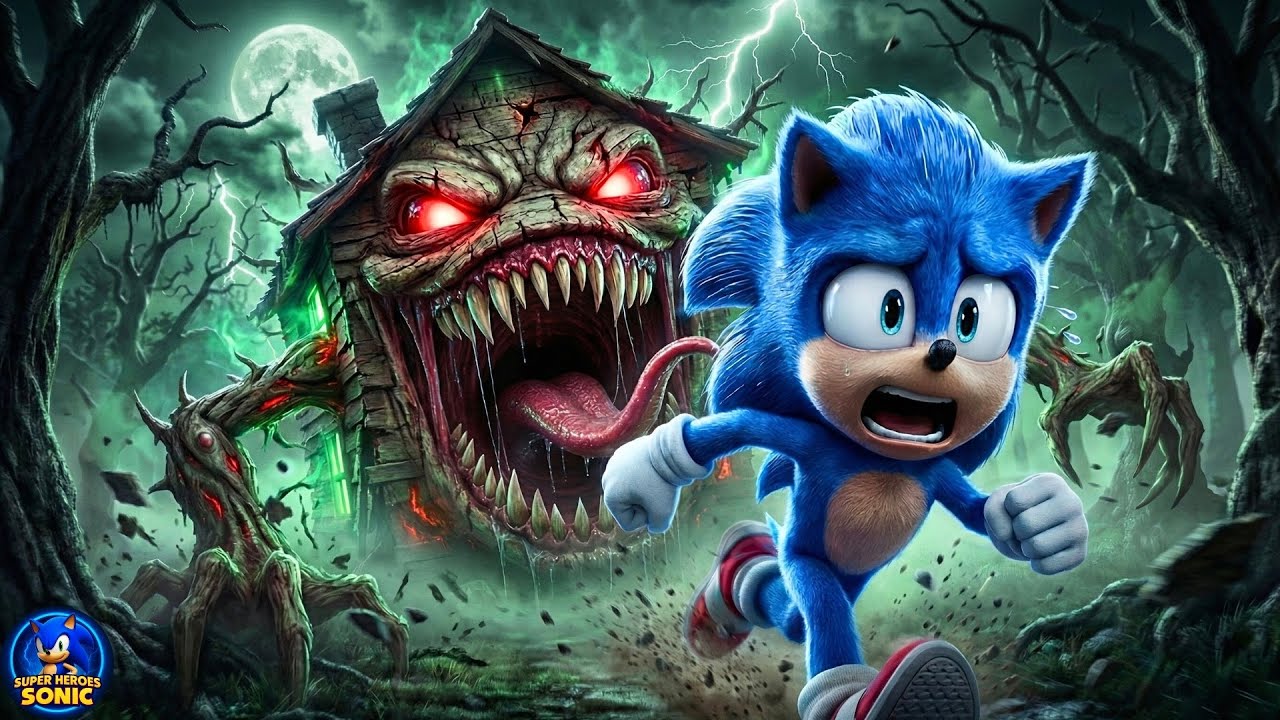 Sonic Is Hunted by a Giant Monster House — The Chase That Terrified Everyone 😱🏠