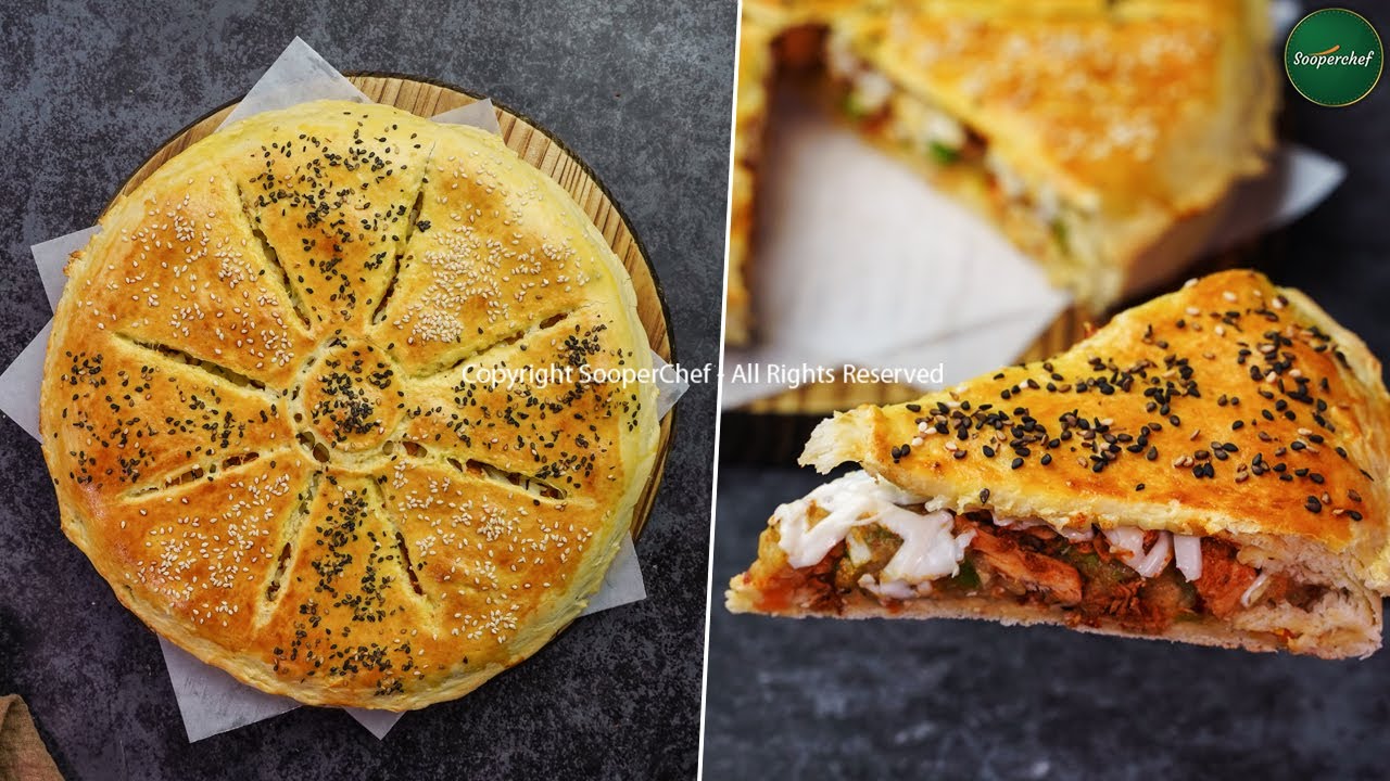 Spicy Chicken Stuffed Bread Recipe by SooperChef