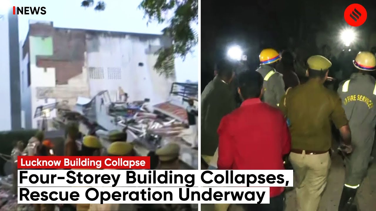 Lucknow Building Collapses, 12 Pulled Out Alive, More Trapped, Rescue Operation Underway
