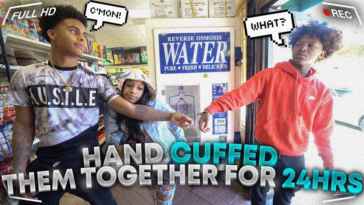 I HANDCUFFED MY BROTHER TO HIS SISTERS BOYFRIEND HE DOESN'T LIKE FOR 24 HOURS!