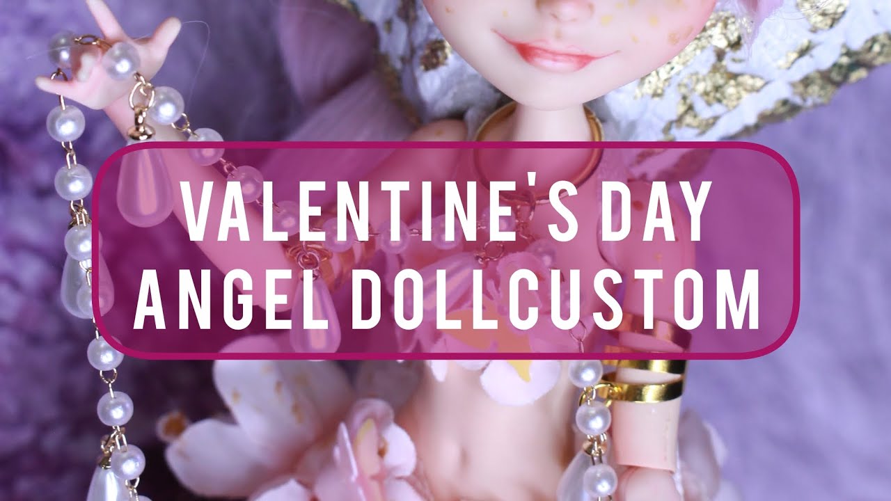 Beautiful Valentine' s Day Angel Dollrepaint by Susika - doll custom ooak ever after high artdoll