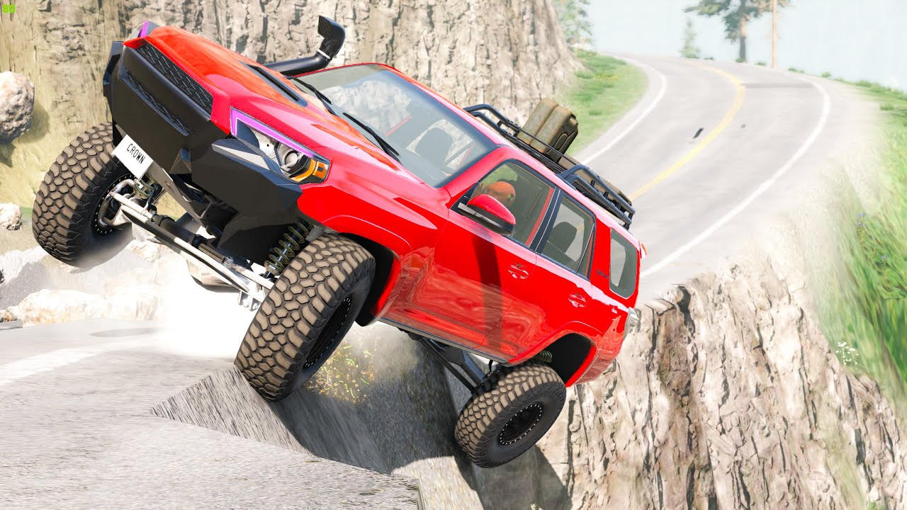 Cars vs Cliff Road #3 - BeamNG Drive Crashes