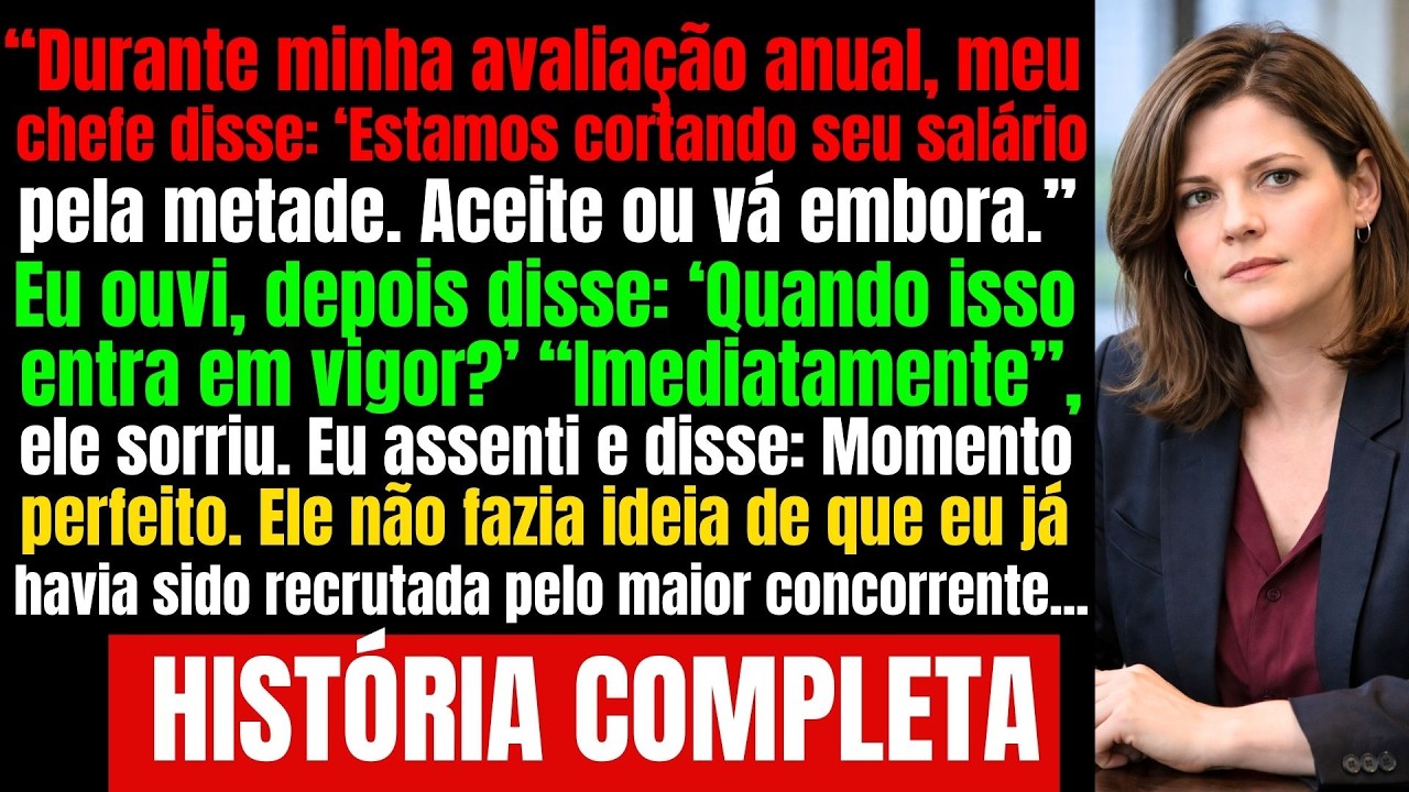 Meu chefe cortou meu salário pela metade durante a avaliação mas eu já estava planejando minha saída