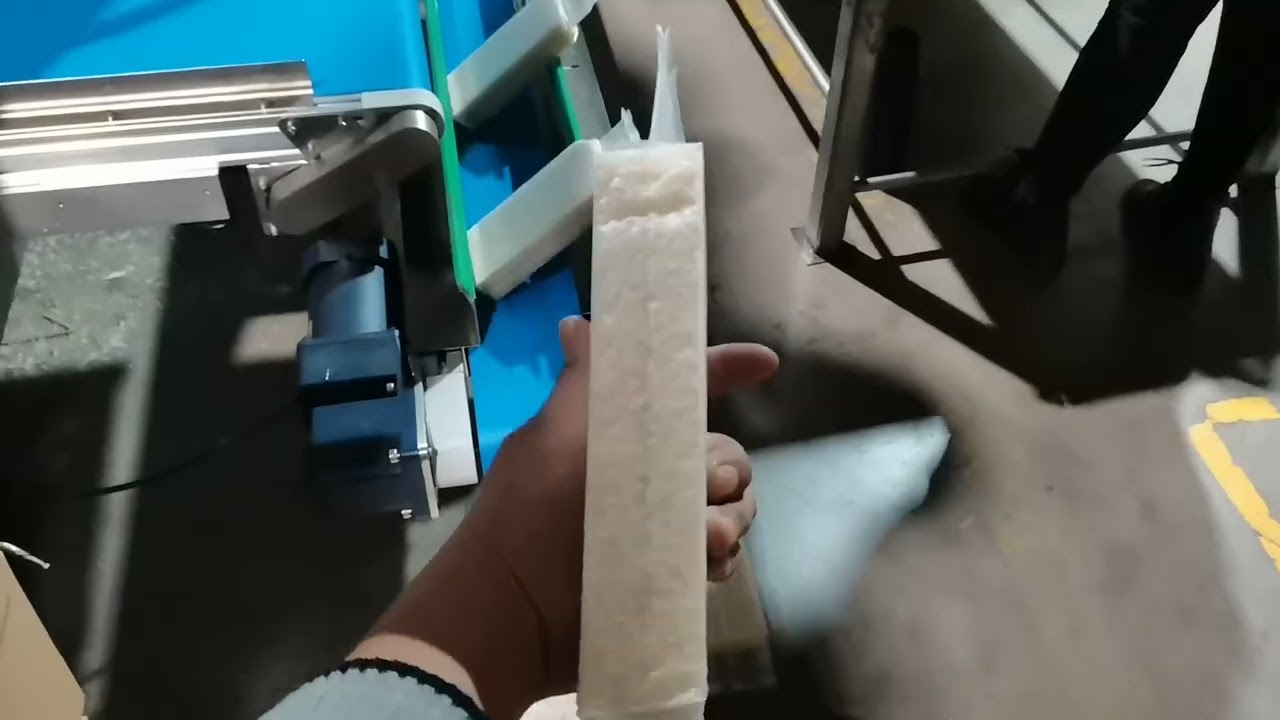 6 station Brick Shape Vacuum Bag Filling and Sealing Machine