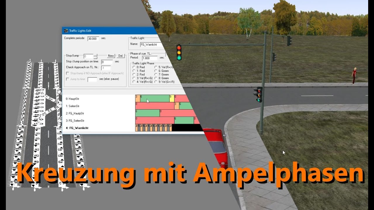 OMSI 2 Kreuzung mit Ampeln und Ampelphasen selber erstellen