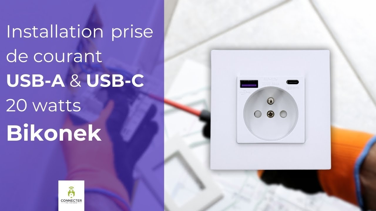 Installation d'une prise de courant USB