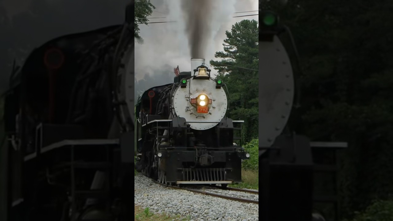 Great Smoky Mountains Railroad #1702 plume of smoke at Jacobs Rd