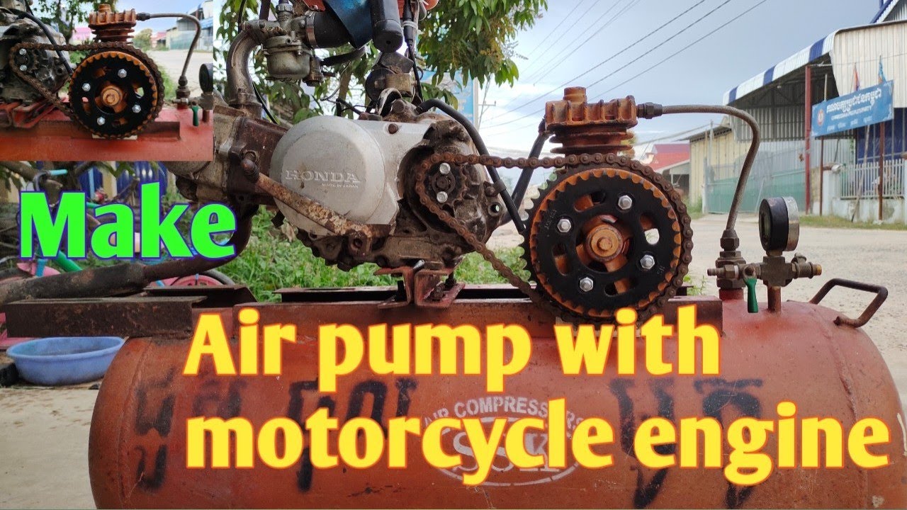 how to make air pump with  motorcycle engine