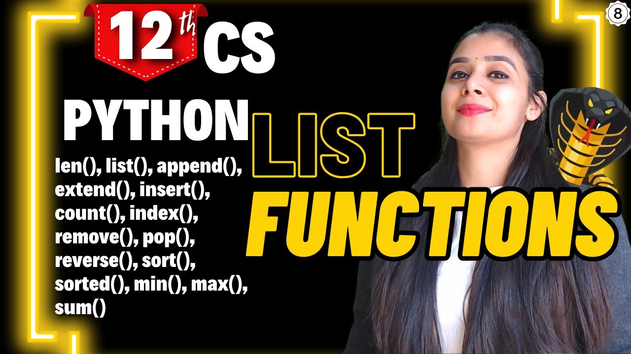 Python Lists | All the Functions | Class 12 Computer Science | Boards 2026