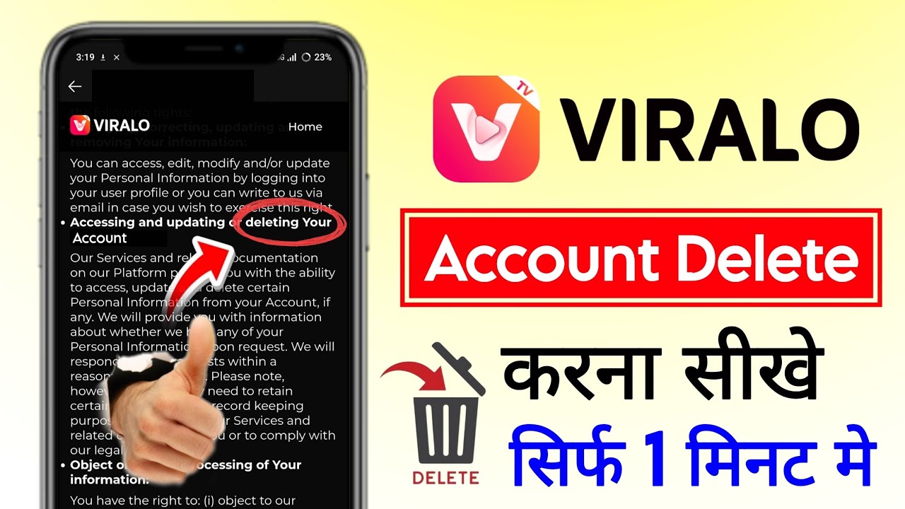 Viralo App Account Delete Kaise Kare | How to Delete Viralo App Account