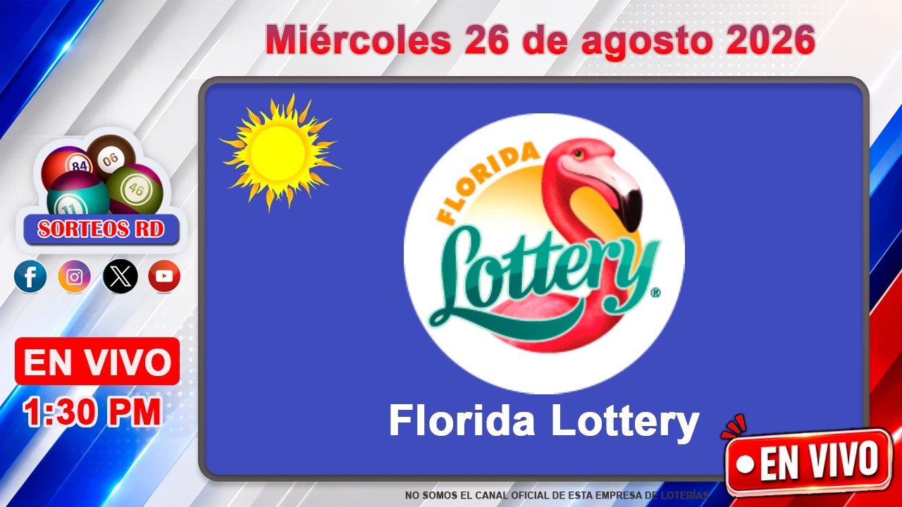 Florida Lottery EN VIVO |  Mi&eacute;rcoles 26 de agosto 2026/ 1:30 P.M #floridalottery ​
