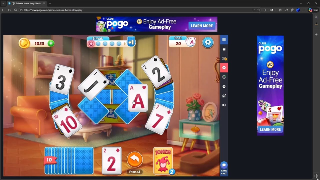 Solitaire Home Story Levels 1 to 19 - Pogo.com [GamesPlayingNow]