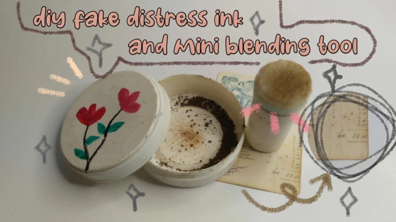 diy distress ink (?) and mini blending tool