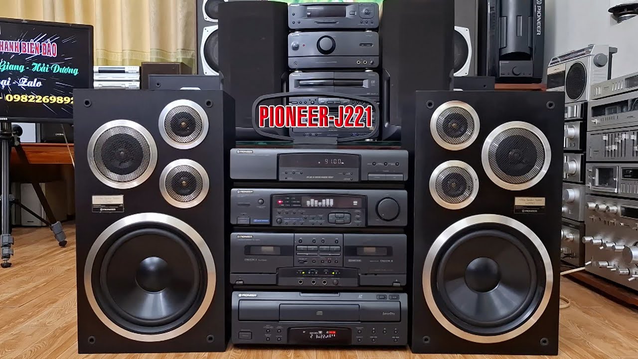 Dàn đẹp, giá tốt cuối năm PIONEER-J221. Âm thanh hay, hình thức đẹp. A,e lh: 0986200436-0982269892./