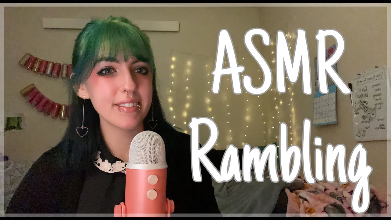 ASMR Whispering ~up close, rambling, hand sounds~