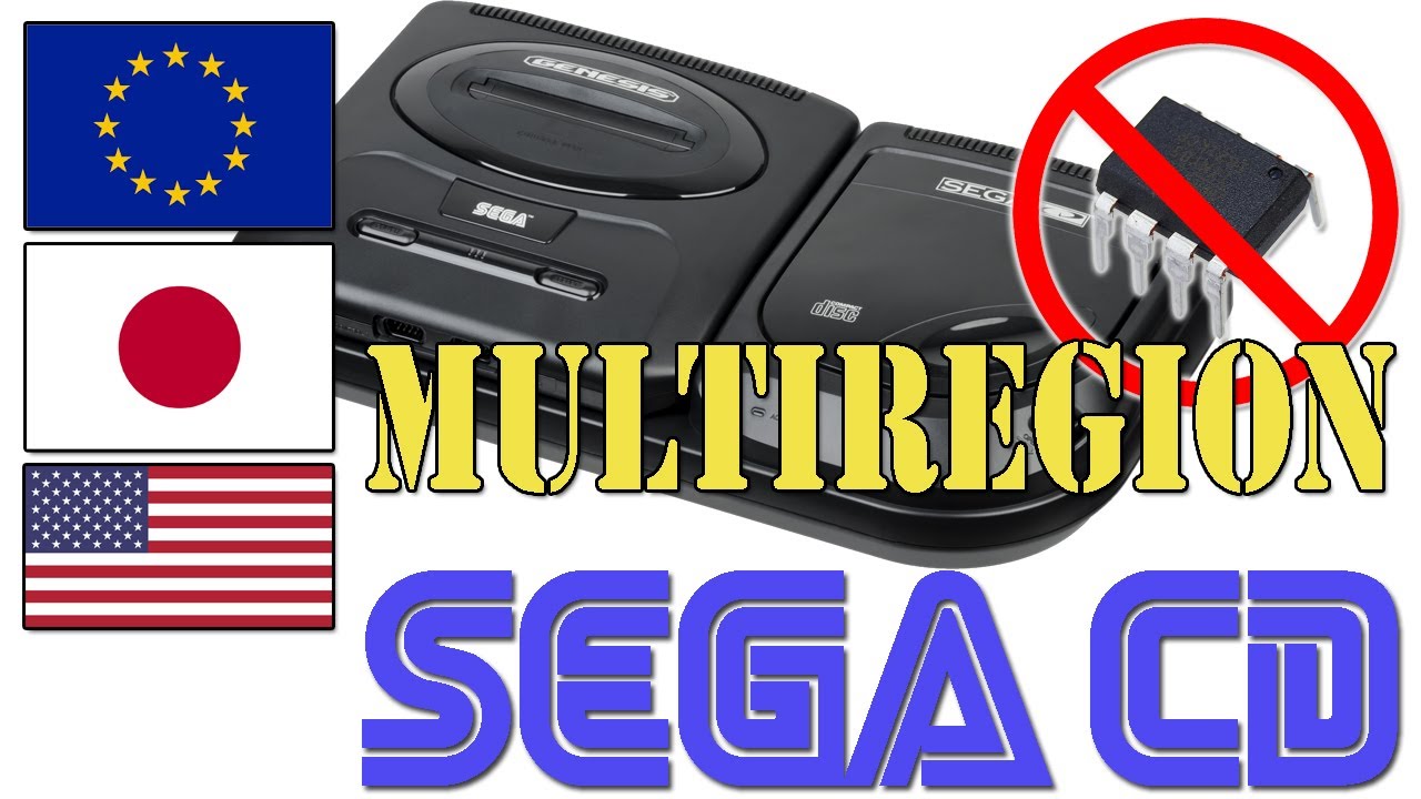 Different region games on same SEGA CD. No modchip!
