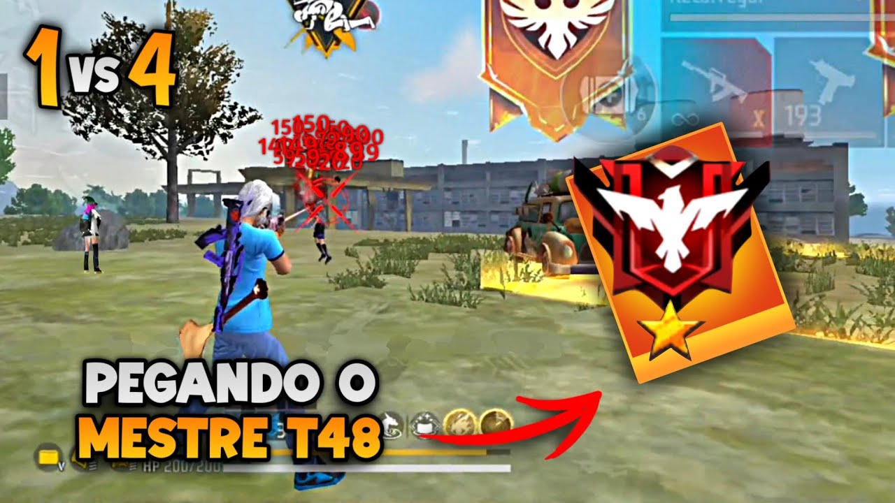 PEGANDO O MESTRE DA TEMPORADA 48 NO SOLO VS SQUAD!! RANQUEADA SOLO VS SQUAD FREE FIRE!!
