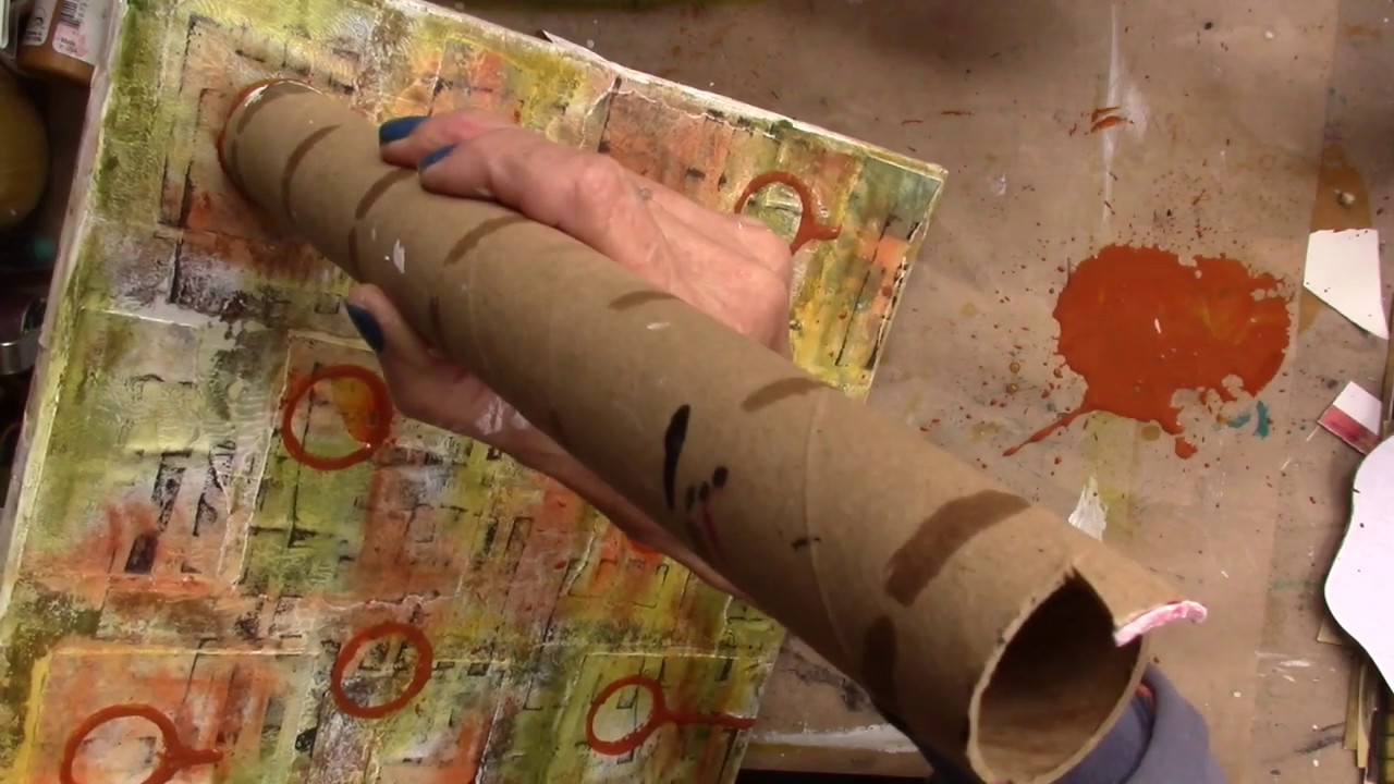 «У меня была идея» — коллаж в смешанной технике с акриловым фоном на холсте