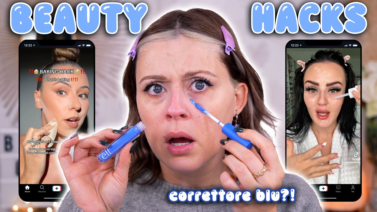 UN CORRETTORE BLU?! Provo 3 nuovi BEAUTY HACKS!
