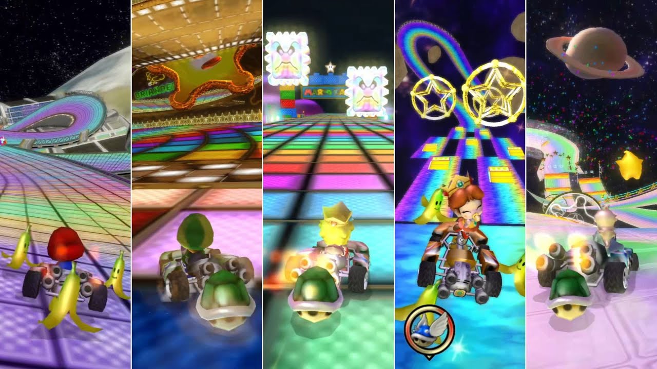 Mario Kart Wii - Revo Kart 8 Deluxe 5.0 // All Rainbow Road Courses [150cc]