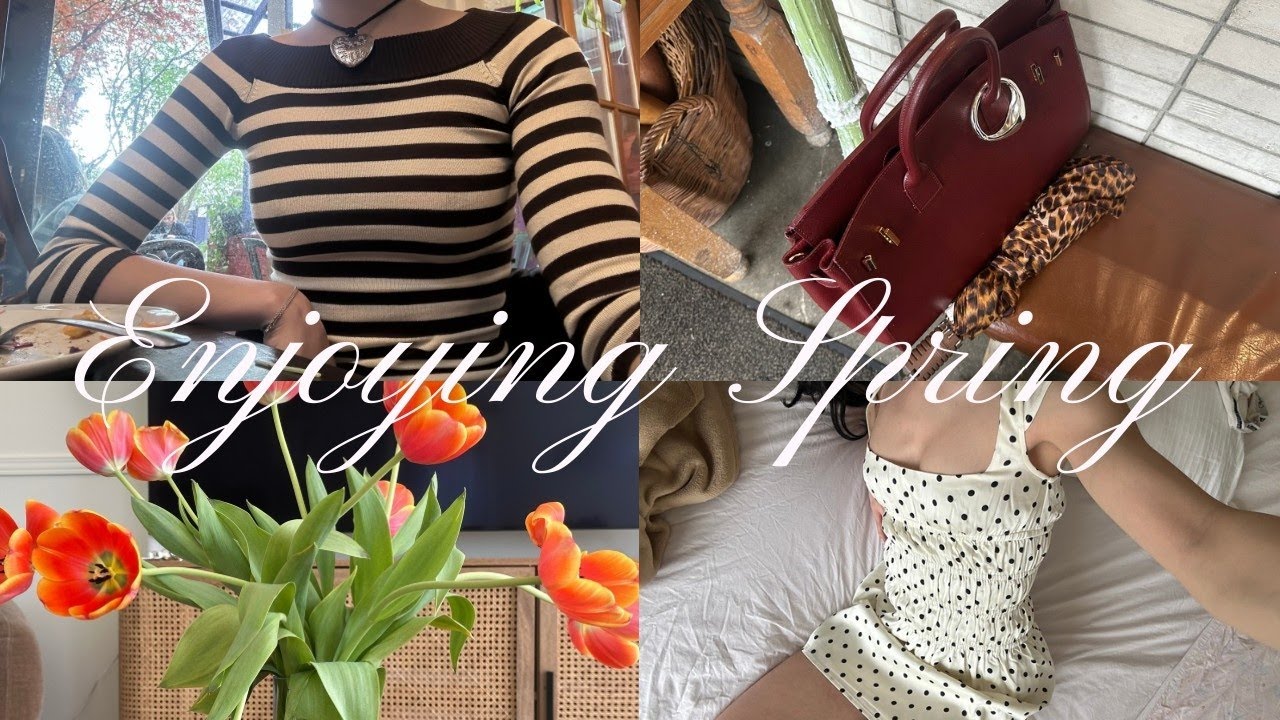 VLOG enjoying spring! cooking, eating at restaurants, shopping and basking in the sun.