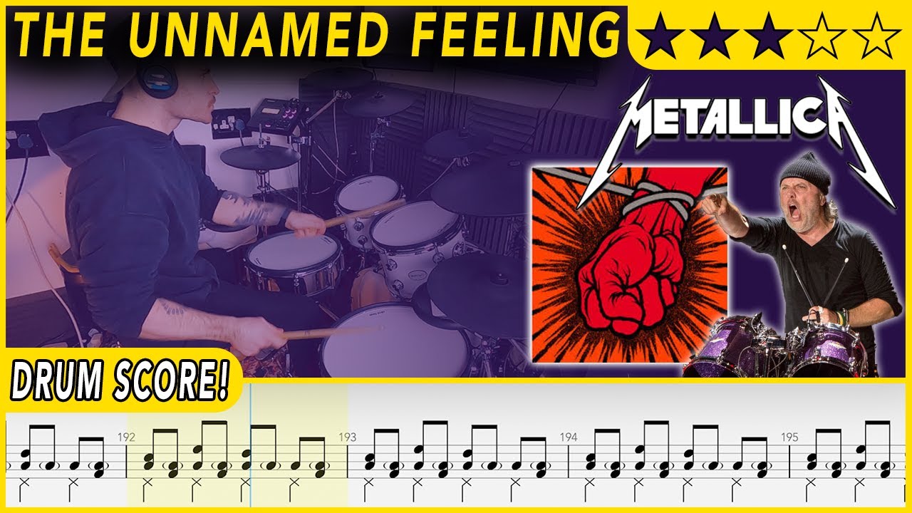 The Unnamed Feeling - Metallica | DRUM SCORE Sheet Music | #635 DRUMSCRIBE