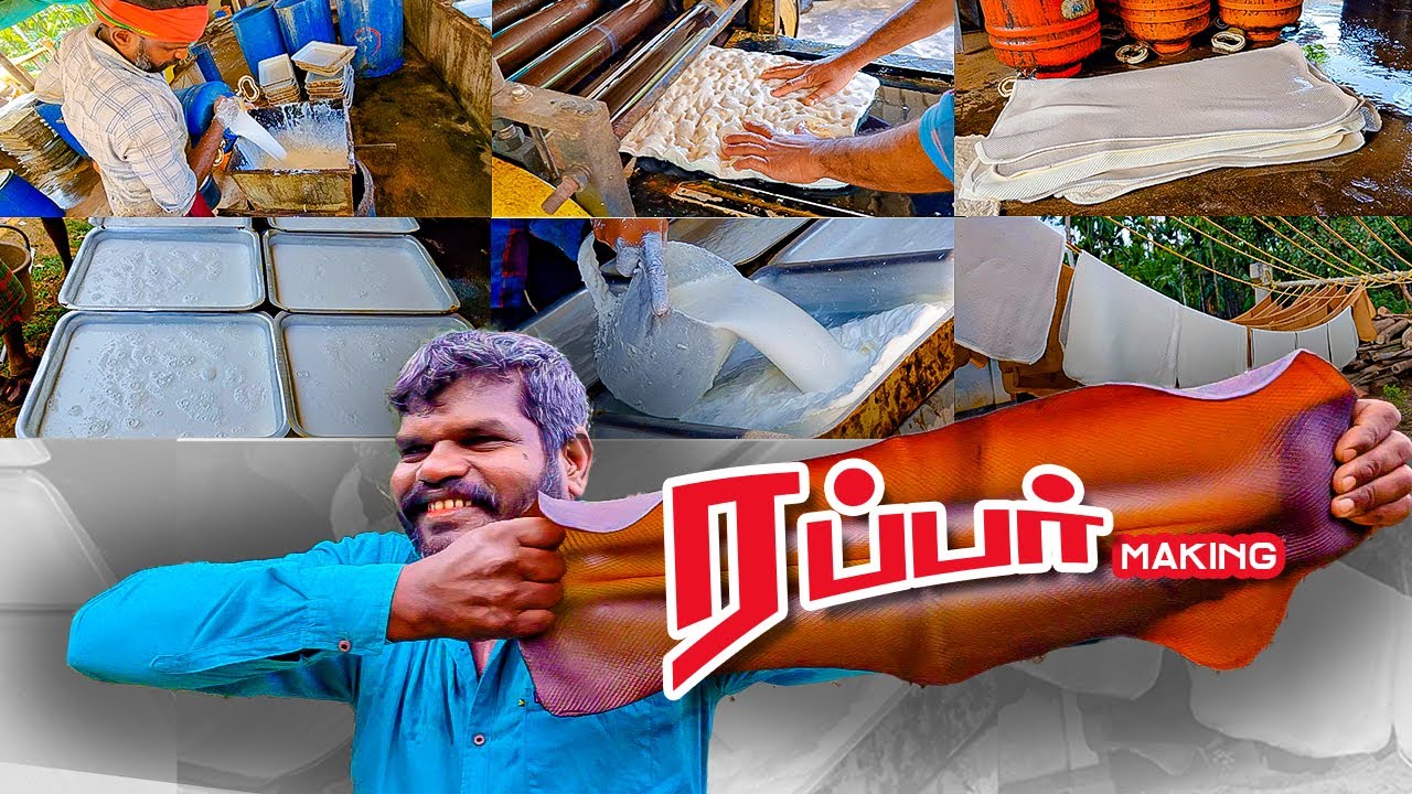 Amazing Natural Rubber Farm - Rubber Harvesting and Processing-Rubber Manufacturing Process in Tamil