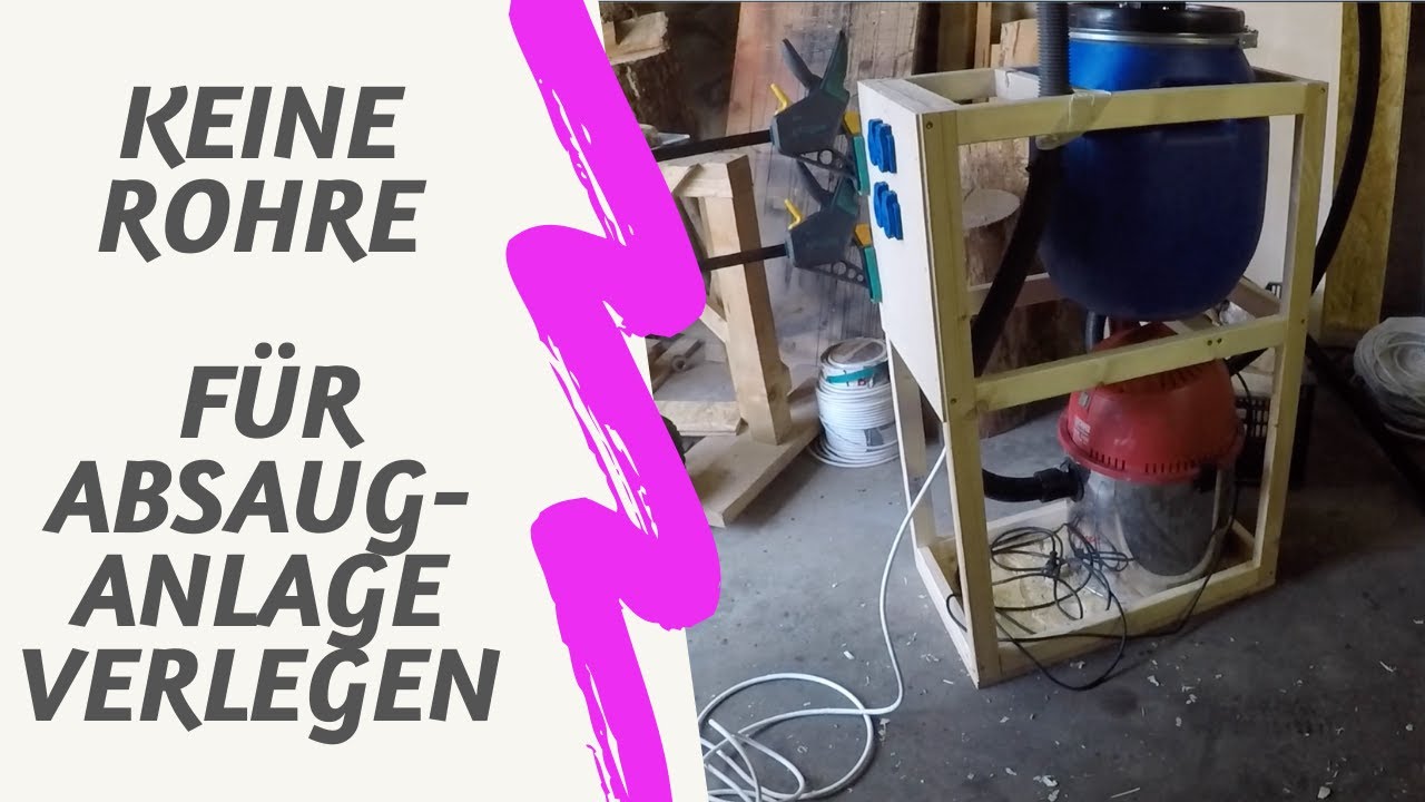 Warum ich für die Absauganlage keine Rohre in der Werkstatt verlege | mobile Zyklon Absaugung #2