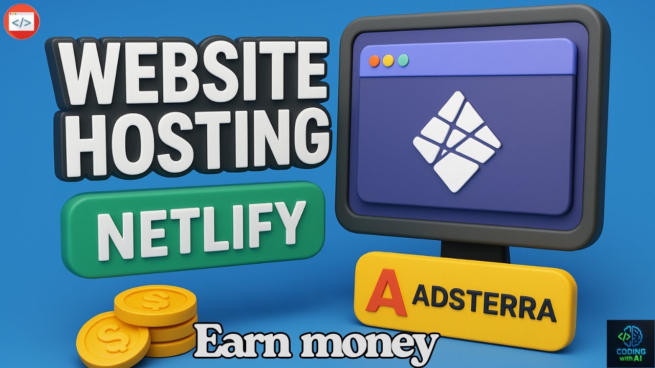 Website Hosting on Netlify + Earn Money with Adsterra Ads|Free Hosting & Website Monetization  2025