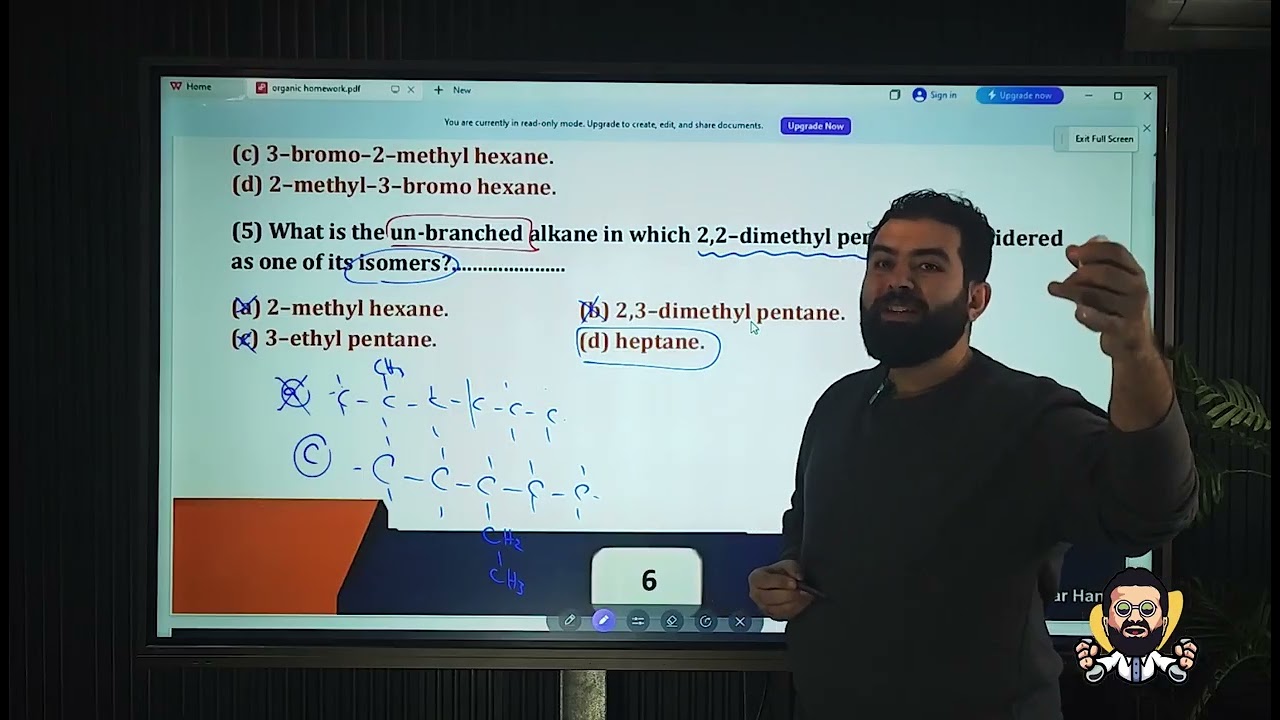 Organic lesson 2 HW 3rd secondary