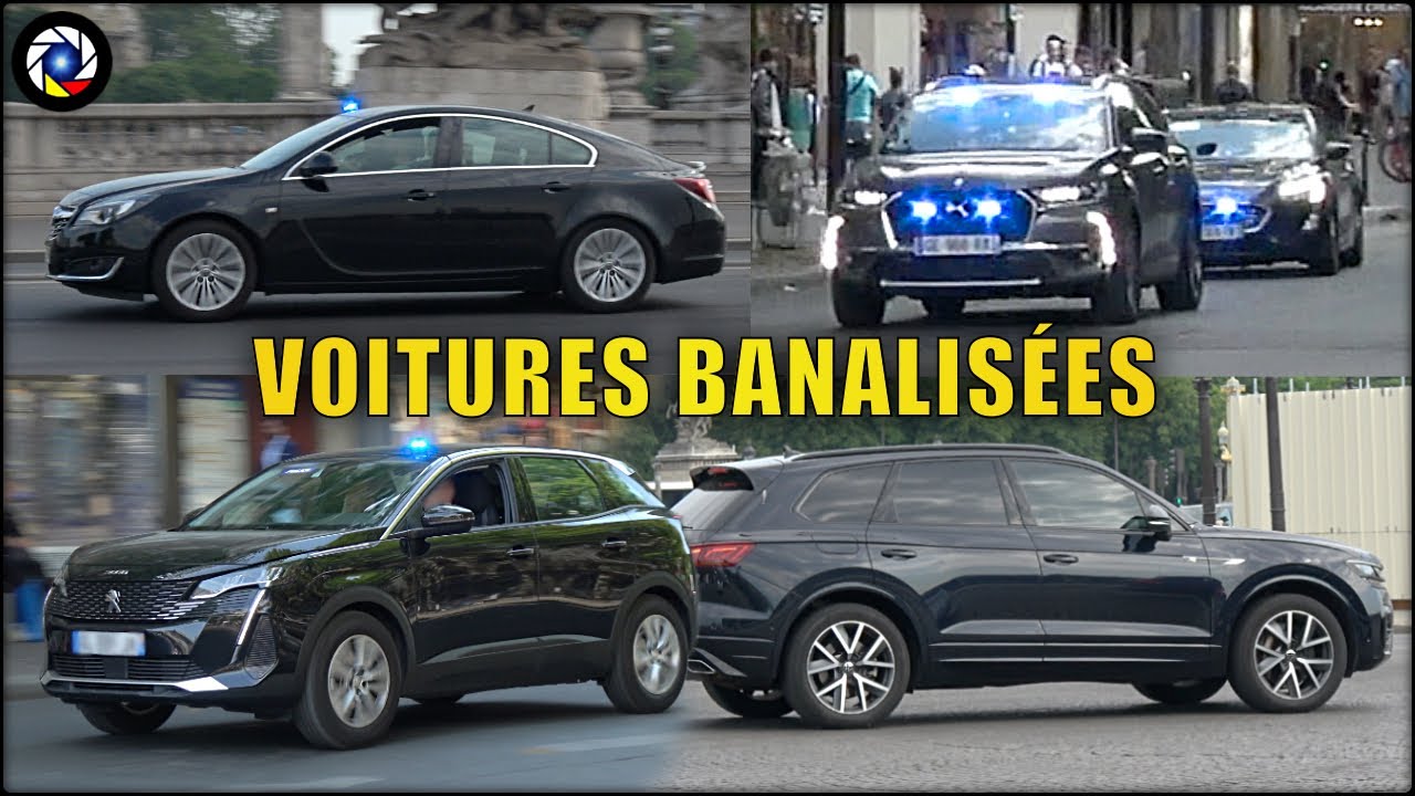 Voitures Banalisées en Urgence [Compilation Paris] Unmarked Police cars Responding