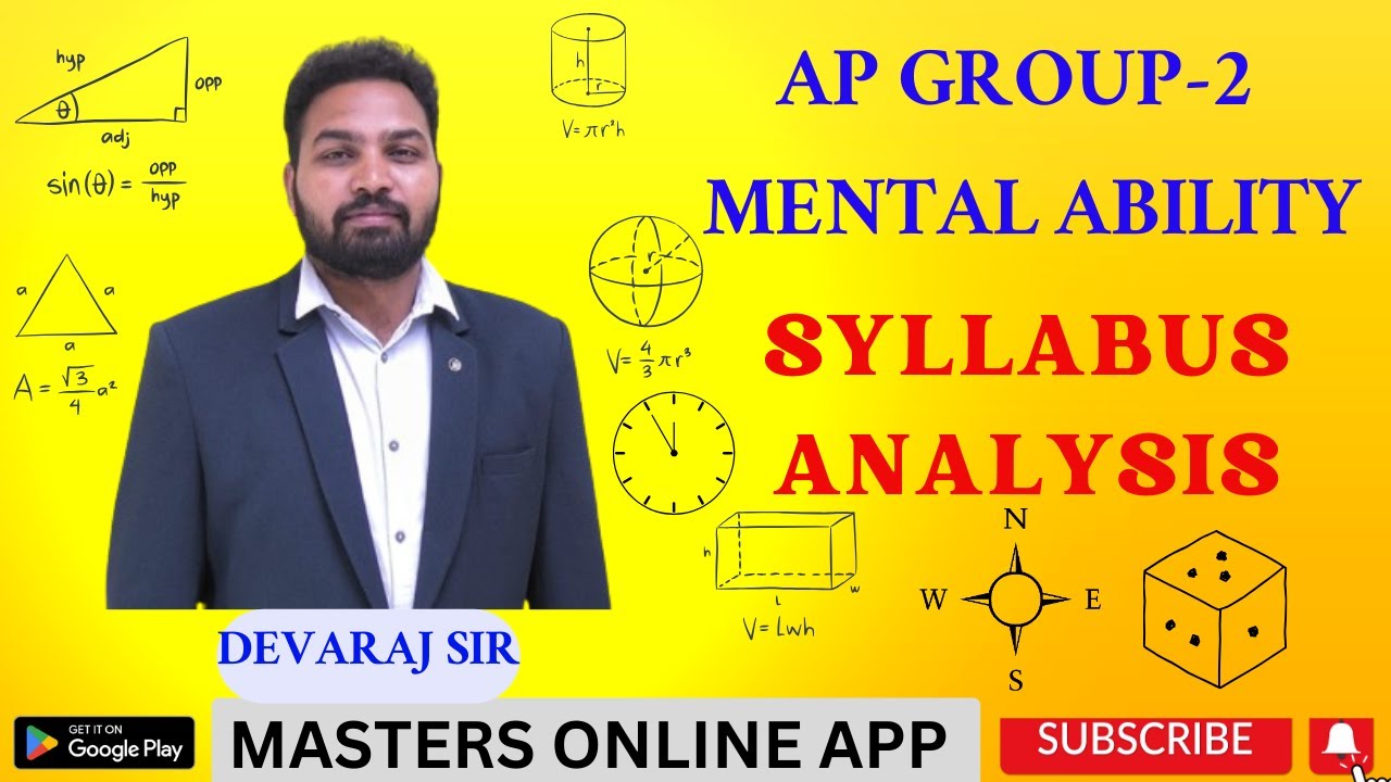 APPSC GROUP-II MENTAL ABILITY SYLLABUS ANALYSIS 30 MARKS