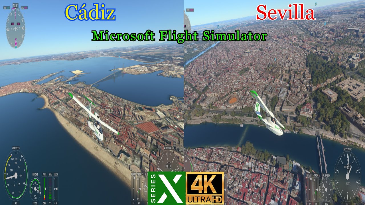 Microsoft Flight Simulator | Xbox series X 4K | Cádiz y Sevilla | Andalucía