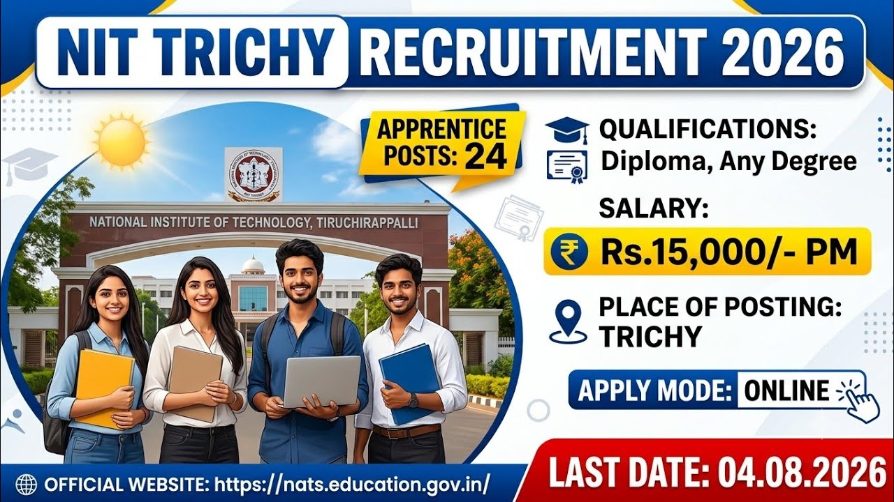 NIT Trichy Recruitment 2026 | 24 Apprentice Posts