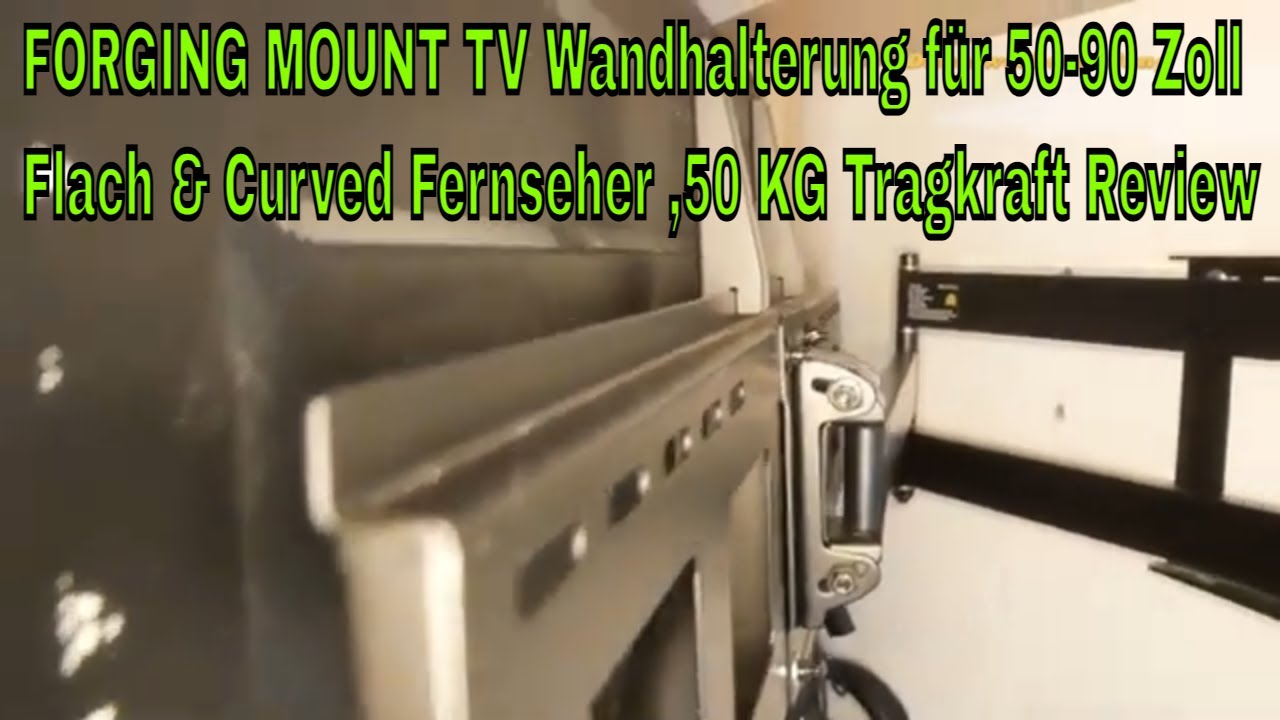 FORGING MOUNT TV Wandhalterung f&uuml;r 50-90 Zoll Flach & Curved Fernseher ,50 KG Tragkraft Review