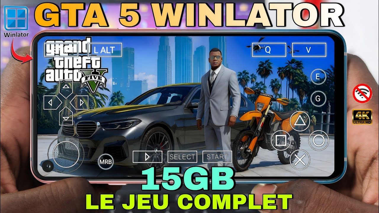 Comment installer & jouer GTA 5 Version Ultra LITE sur Android (15GB) - Windows Emulator