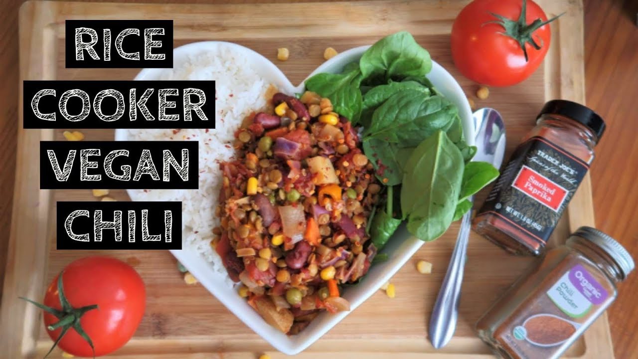 HIGH CARB VEGAN CHILI | RICE COOKER RECIPE