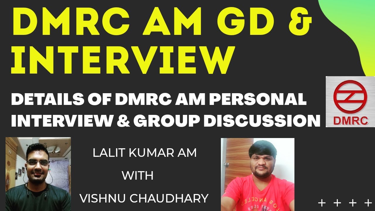 DMRC Assistant Manager Personal Interview and GD | Complete Detail Explained by IES Vishnu Chaudhary