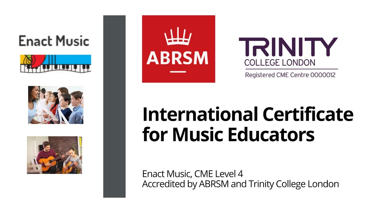 Certificate for Music Educators Course Enact Music Presentation
