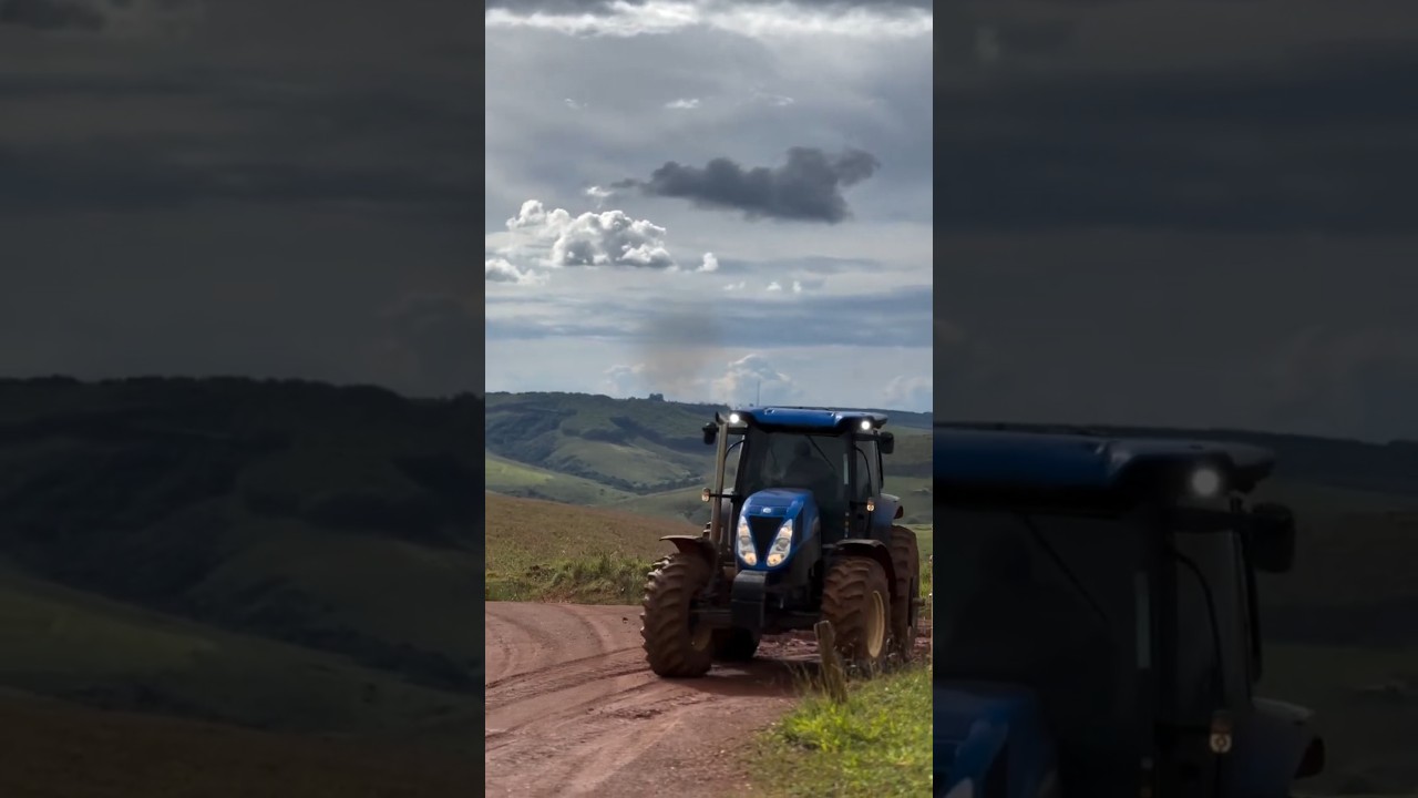 NEW HOLLAND T7  NO DIRETAO  !! #trator #newhollandbrasil #newholland #newhollandagriculture #shorts