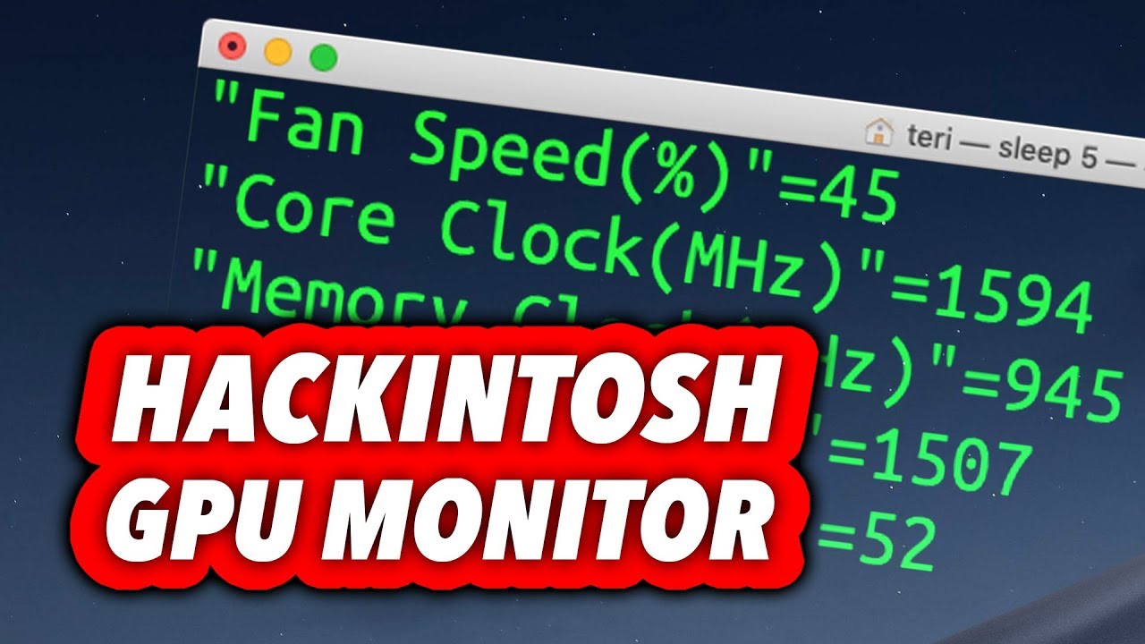How To Monitor Your GPU in macOS HACKINTOSH for FREE !!!